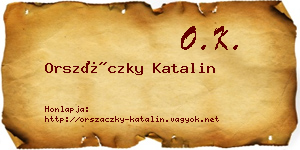 Orszáczky Katalin névjegykártya